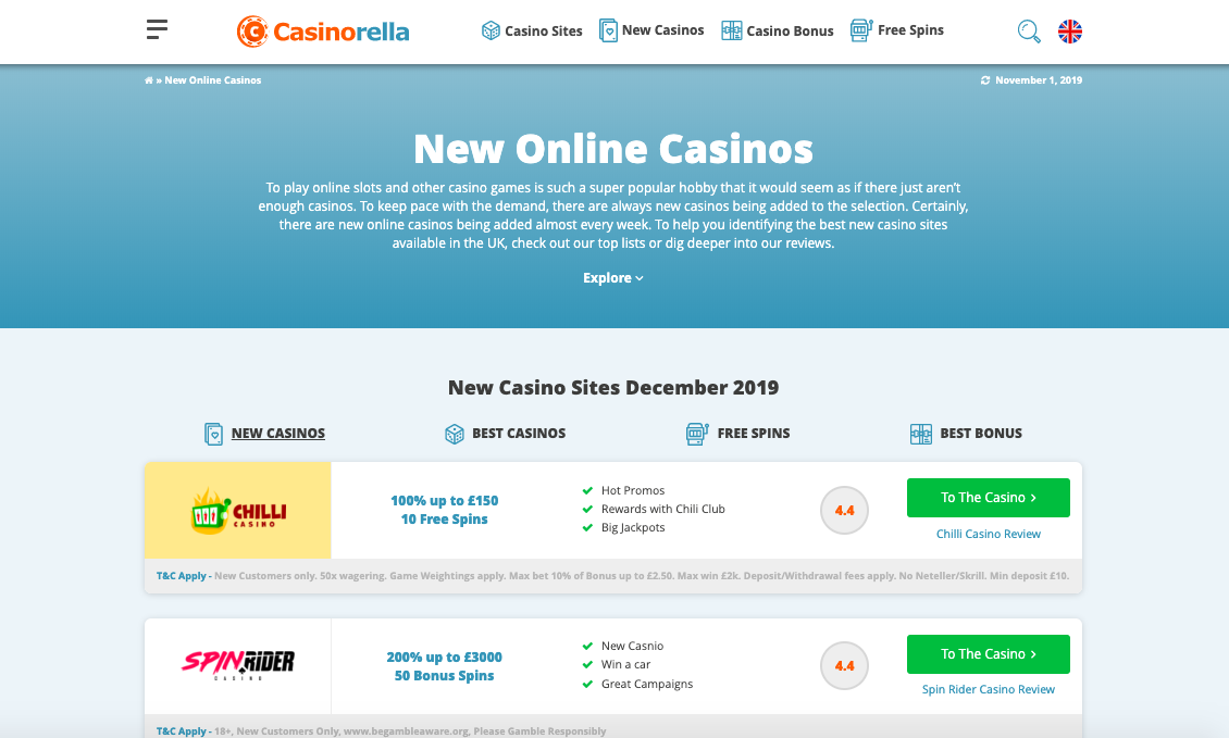 new online casinos 2018 uk